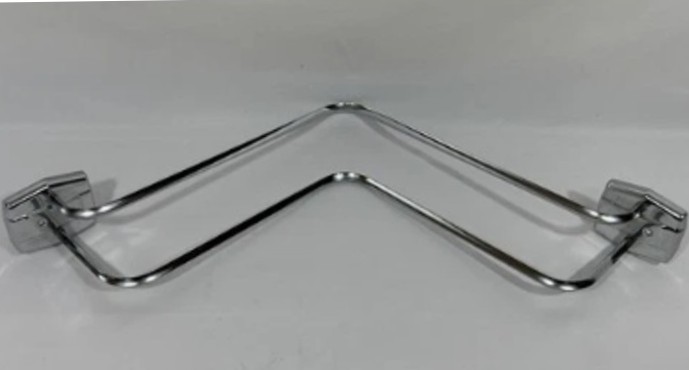 Vtg MCM Autoyre Fairfield Double Corner Chrome TOWEL BAR TOWEL RAIL