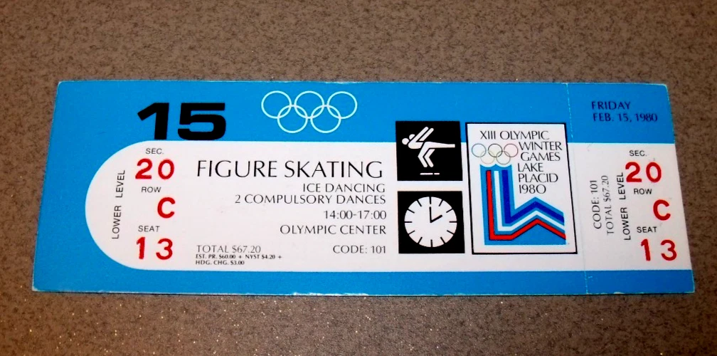 Olympics 1980 Vintage Sports Ticket Stubs for sale | eBay