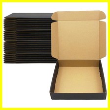 24 Pack 9x8x2 Inches Black Shipping Boxes, Corrugated Cardboard Mailer Box