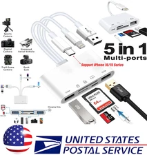 5 in 1 Micro SD/TF USB3.0 Slot Memory Card Reader for iPhone iPad Camera Adapter
