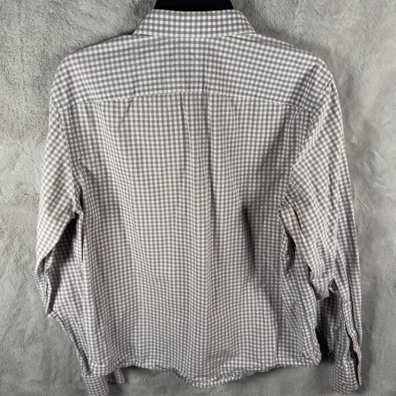 UNTUCKit Men Large Gingham Button Down Shirt Long… - image 6