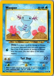 Wooper 71/75 Common Neo Discovery Pokemon Unlimited