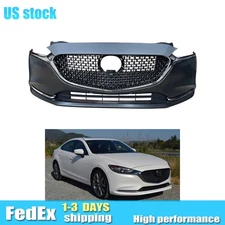 Front Bumper Cover Grille Kit For 2018-2021 MZ6 Mazda 6 W/O Parking Sensor Hole