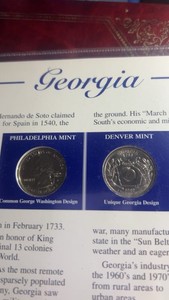 Georgia, Pennsylvania & New Jersey State Quarters Boards P & D Uncirculated 25C