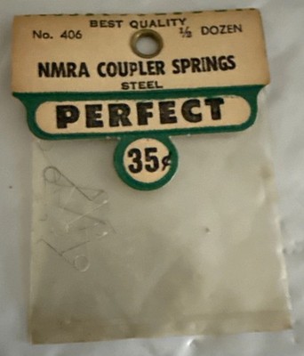 NMRA Coupler Springs - Steel 6 in Package #406 NIP Model Trains/Cars Parts