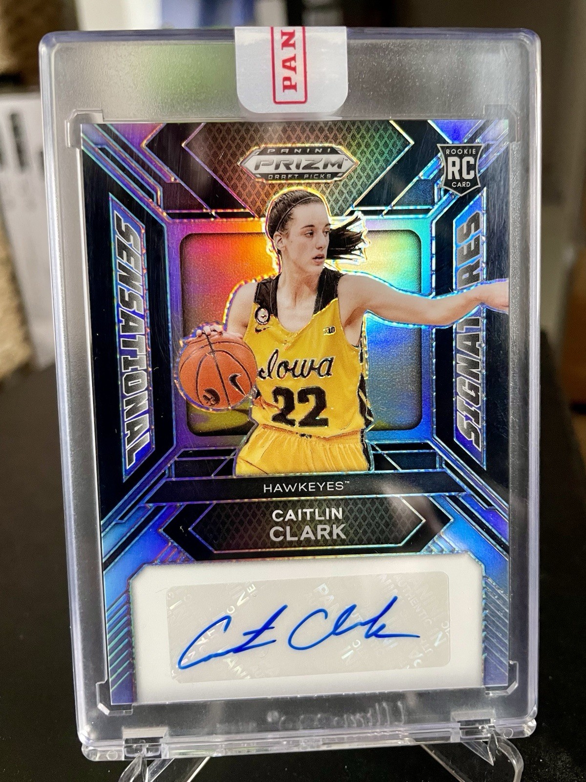 TRUE 1 OF 1 AUTO Caitlin Clark RC 2024 Prizm Draft Picks Black Prizm Iowa Fever