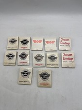 12 Vintage STEAK N SHAKE Restaurant Matchbooks 20 Ct Unstruck Seasons Greetings