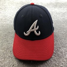 Atlanta Braves Hat Cap Strap Back Youth Navy Red MLB Baseball New Era 9FORTY