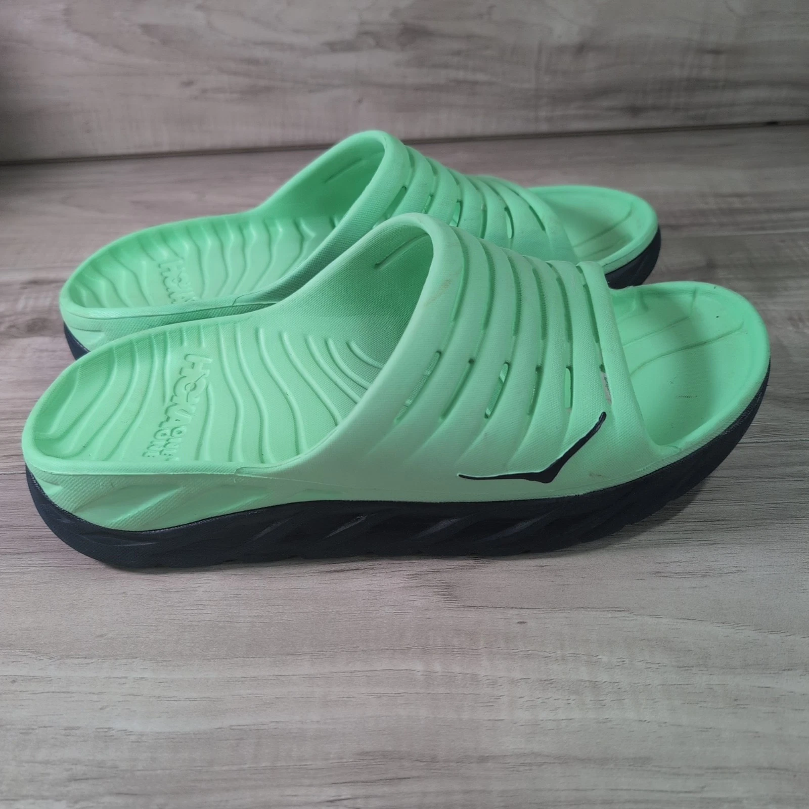 Scarpe sandali Hoka One One Ora da recupero slide verde uomo taglia 12