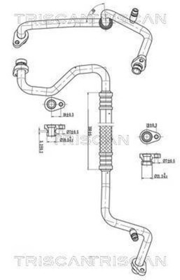 TRISCAN AC High Low Pressure Line Hose For NISSAN Juke Pulsar 10-19 92480-1KK1C