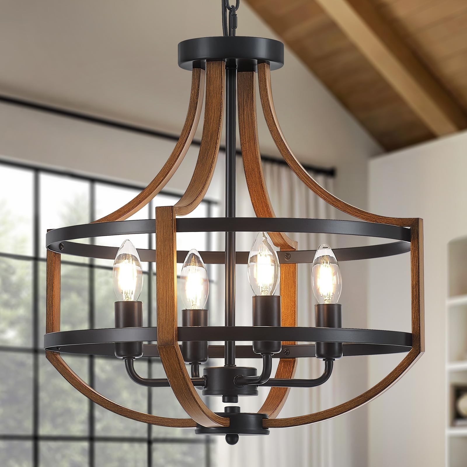 Farmhouse Chandelier for Dining Room 16.9