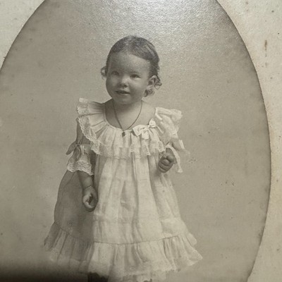Antique Toddler Full-Length Portrait Photo on Card Mount