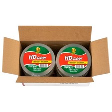 Duck HD Clear Extra Long Packing Tape 6 Rolls 1.88 In. x 109 Yards