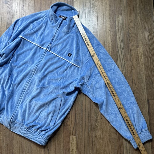 Vintage Men’s XL South Pole Blue Velour Track Suit Hip Hop Retro Streetwear - Picture 7 of 22