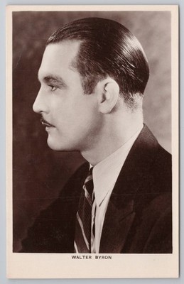 Walter Byron Vintage Postkarte Glamour Portrait 30er Jahre Filmstar