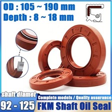 FKM Metric TC Rotary Oil Shaft Seal Fluorine Double Lip Seal for 92-125mm Shaft