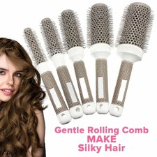 Round Hair Brush For Blow Dry Boar Bristle Thermal Curling Styling Hair