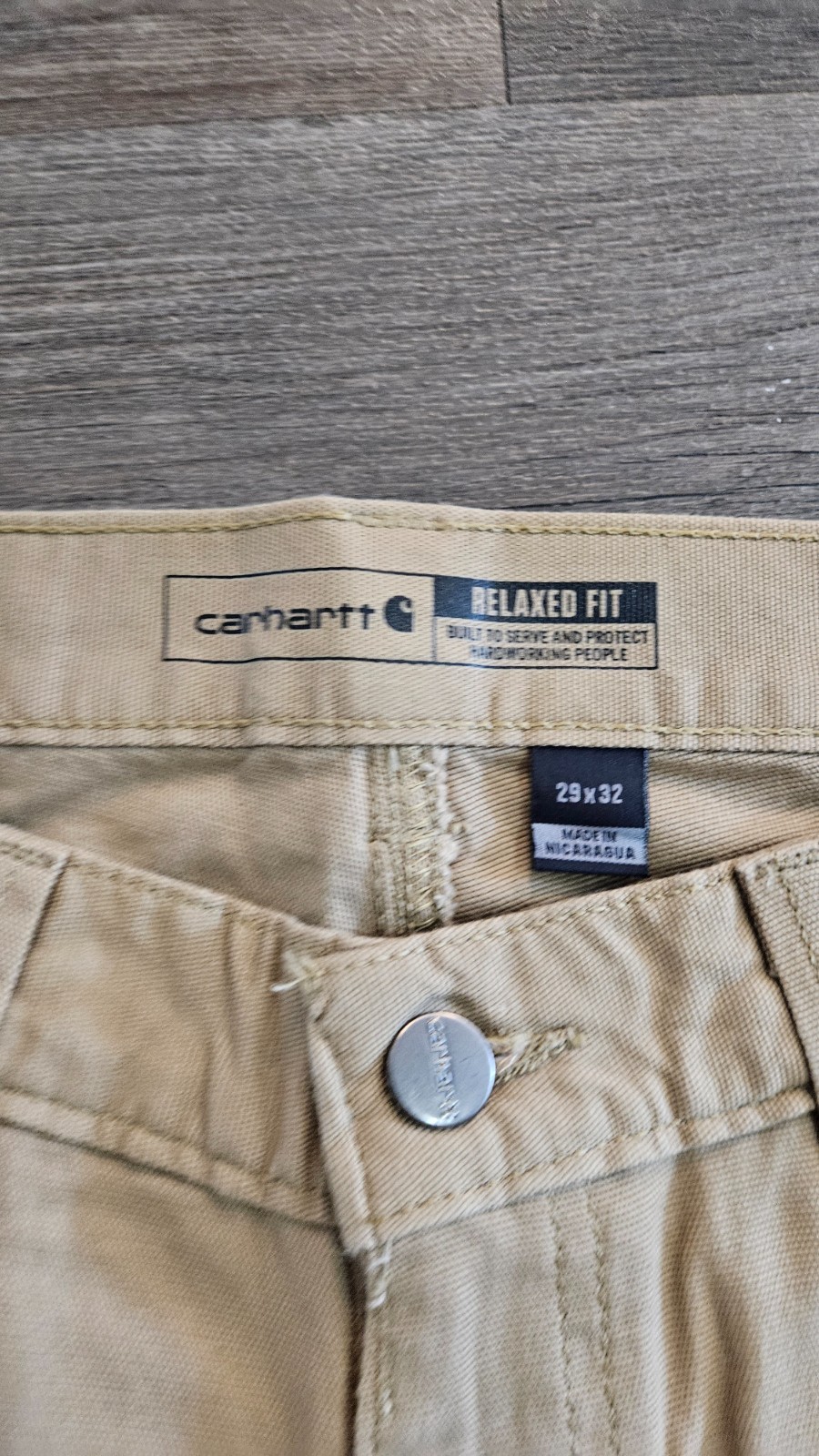 Carhartt Rugged Flex Canvas Work Pants 29x32 Tan BN2291-M Relaxed Fit thumbnail 2