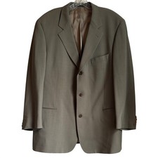 Hugo Boss Men's Suit   Olive Green Summer-weight lightweight pure wool  1k 