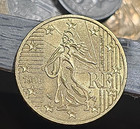 France 1999 50 Centimes (50 C) RF Aluminum-Bronze Coin KM#1284 RB 0.92 — photo 1