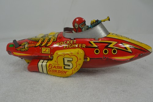 MARX FLASH GORDON ROCKET FIGHTER WINDUP TOY, WORKING, NICE CONDITION