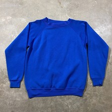 Vintage Hanes Made in USA Royal Blue Crewneck Sweatshirt M