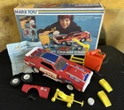 1974 Marx Toys Pit Change Charger Take Apart Car Accessories Instructions & Box!