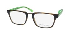 NEW EMPORIO ARMANI 3108 EYEGLASSES SQUARE BROWN 5089 51-19-140 FULL-RIM MENS