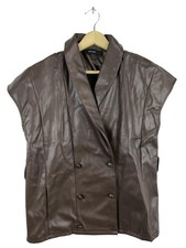 VERO MODA Kunstlederjacke Damen Jacke Gr. DE 36 braun extravaganter Stil