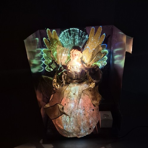 Fiber Optic Angel Lightup Christmas Tree Topper Table Center Piece Holiday 10In. - Picture 5 of 13