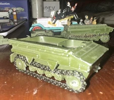 Dinky #162A: Light Dragon Army Tractor, Made In UK 1948 Green 1/48; Only 1 Chain