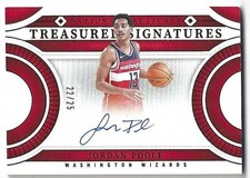 Jordan Poole 2023 Panini National Treasures Treasured Signatures /25 SP Wizards