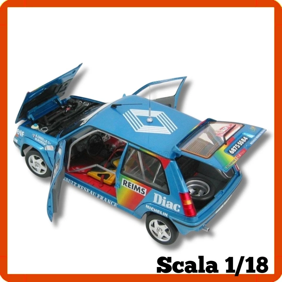 Modellino auto statico modellini scala 1/18 RENAULT 5 GT TURBO RALLY 1990 Norev - Immagine 2 di 3