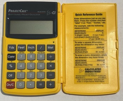 Calculated Industries ProjectCalc 8515 DIY Construction Calculator w/ Cover USED