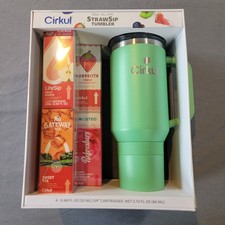 Cirkul All-Day StrawSip Tumbler - 40oz w 4 Cartridges Green New In Box