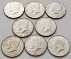 (8) Kennedy Half Dollars 40% Percent Silver 1966-1969    (X1)