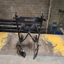 Go Plus Walker Rollator Four-Wheel Folding with Seat, Backrest, and Bag