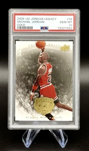 Michael Jordan 2009 Upper Deck Legacy Gold Basketball Card #58 PSA 10 GEM MT
