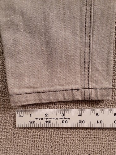 Pantalones de mezclilla para mujer Rude ajustados grises ajustados 28x32 tiro bajo bonitos desvanecimientos - Imagen 11 de 12