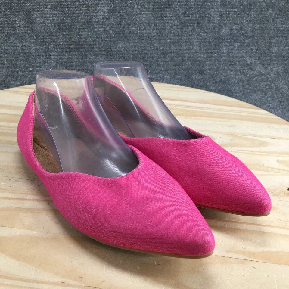 Туфли женские Maurices 10 M Julia повседневные без шнуровки заостренные балетки розовая ткань - Изображение 3 из 4