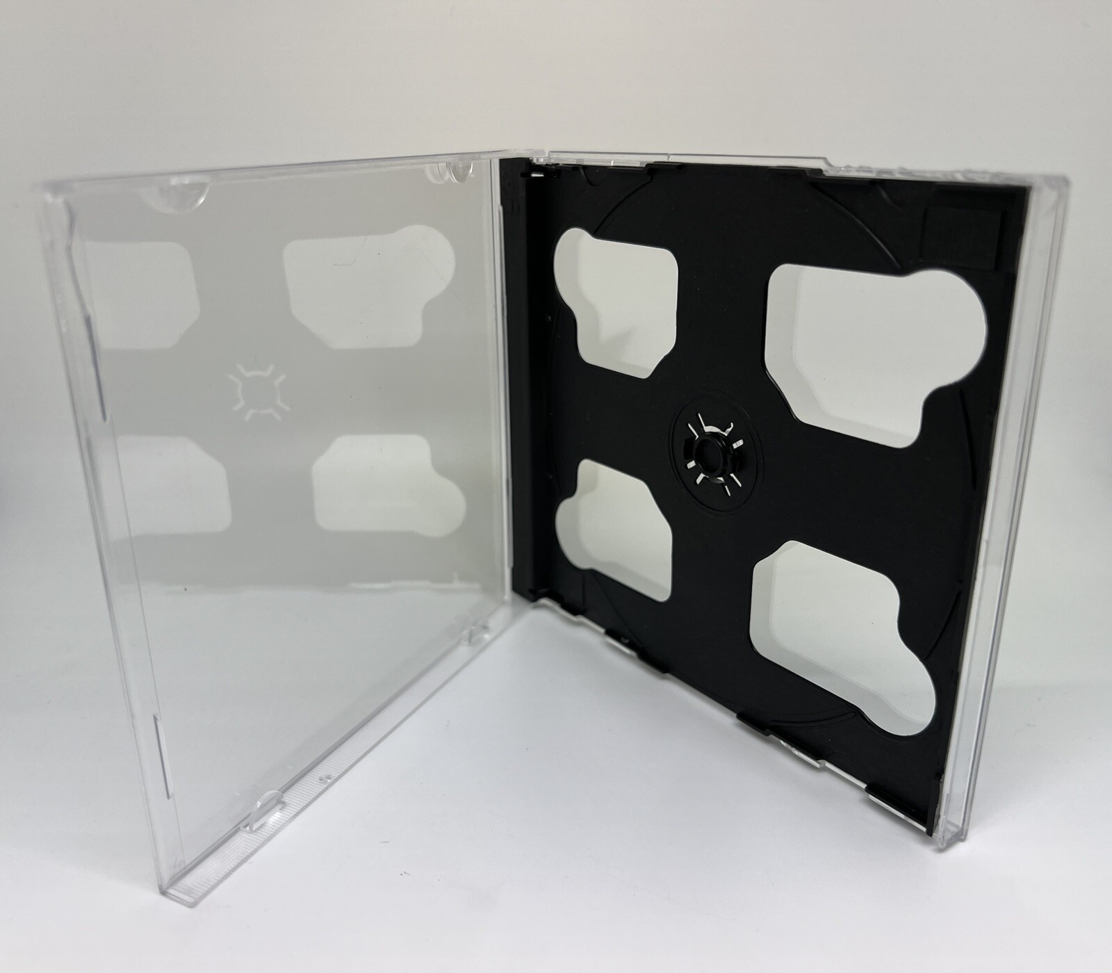 100 PCS NEW 10.4MM SLIM THREE (3) CD JEWEL CASE BOX + BLACK TRAY, PPS