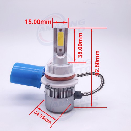 9007 HB5 8000K Ice Blue LED Headlight Bulbs Low Beam Conversion Kit Pair US - 第 6/11 張圖片