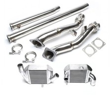 Edelstahl Downpipe + Ladeluftkühler - Audi A4 B5 S4 RS4, A6 C5 - 2.7T Biturbo