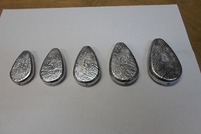 QUAN OF 15 (5 OF EACH) NO ROLL FLAT SLIP SINKER CATFISH OZ