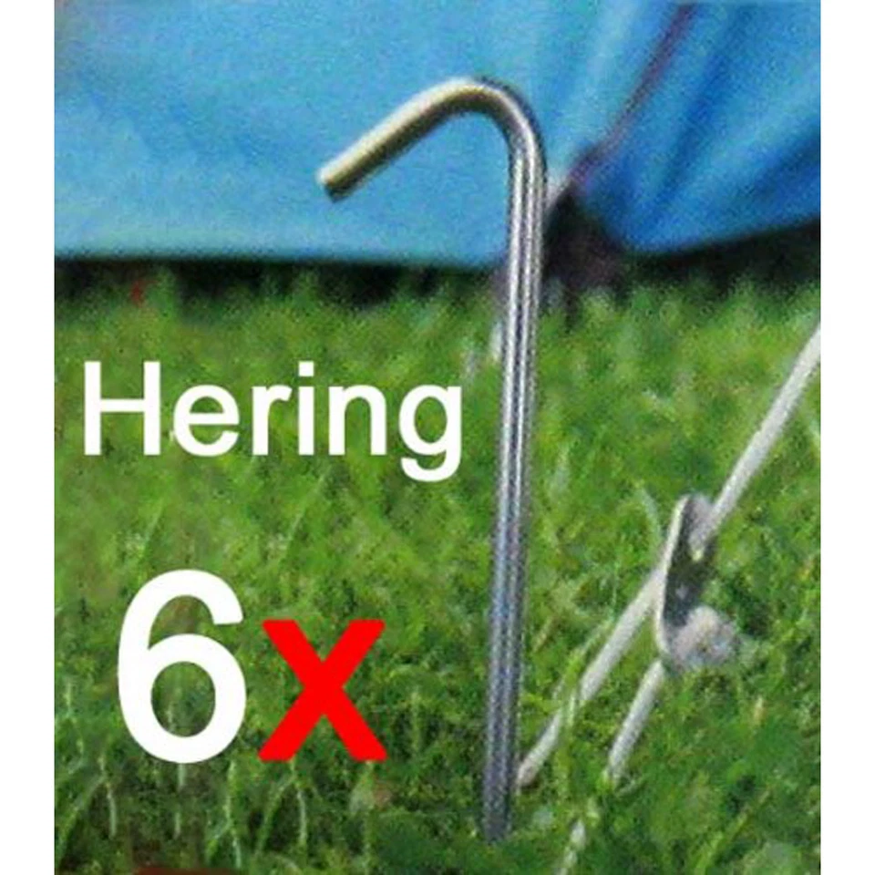 LAND-HAUS-SHOP Zeltheringe SET 6 Stück 23 cm Zelt Camping Heringe Erd Anker Nägel Befestigung