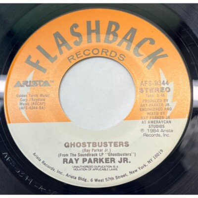 Ray Parker Jr Ghostbusters / Instrumental 45 Pop Movie Title Track Arista 9344