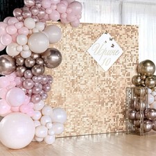 Champagne Shimmer Wall Backdrop 6ftx4ft Photo Backdrop Sequin Wall Panel Back...