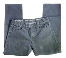 Ring of Fire Mens Jean Size 34x30 Black Straight Leg Cotton Denim Zipper Pockets