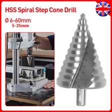 6-60mm HSS Spiral Step Cone Drill Bit 12 Steps Hole Cutter for Wood Metal Plate