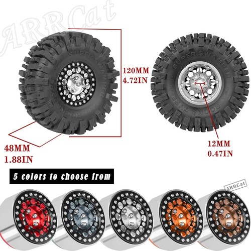 Precision CNC Machined 1.9 Beadlock Wheels and Tires for RC Performance Upgrade - Picture 9 of 9